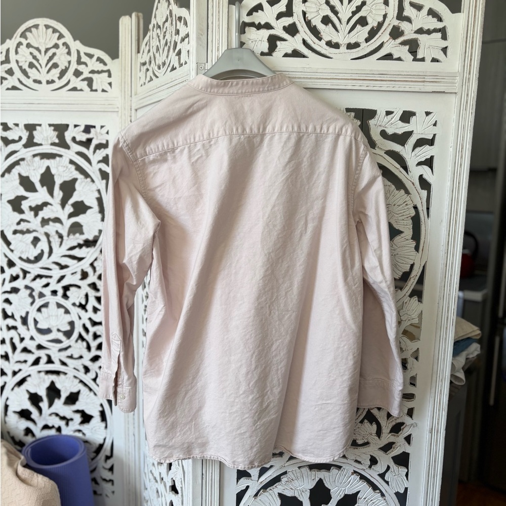 Muji Washed Oxford Stand Collar shirt - Picture 2 of 3
